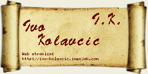 Ivo Kolavčić vizit kartica
